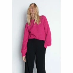 Warehouse Wool Blend Embellished Yoke Knit Jumper For Female