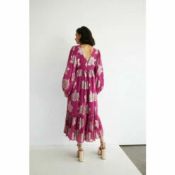 Warehouse Sparkle Jacquard V Neck Midi Dress For Female -Warehouse Sales Store unnamed file 1844