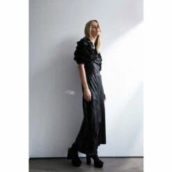 Warehouse Stripe Velvet Bias Cut Maxi Dress For Female