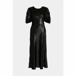 Warehouse Stripe Velvet Bias Cut Maxi Dress For Female -Warehouse Sales Store unnamed file 1850