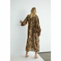 Warehouse Sparkle Jacquard Tie Neck Midi Dress For Female -Warehouse Sales Store unnamed file 1866