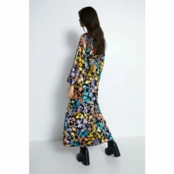 Warehouse Floral Devore Button Through Midi Dress For Female -Warehouse Sales Store unnamed file 1878