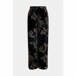 Warehouse Floral Devore Wide Leg Trousers For Female -Warehouse Sales Store unnamed file 1889