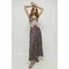 Warehouse Petite Lace Satin Midi Dress In Mixed Print For Female