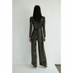 Warehouse Sparkle Sequin Twist Wide Leg Jumpsuit For Female -Warehouse Sales Store unnamed file 1898