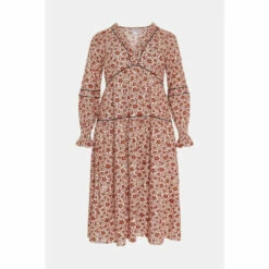 Warehouse Plus Size Floral Piping Detail Midi Dress For Female -Warehouse Sales Store unnamed file 1914