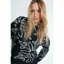 Warehouse Snowflake Tinsel Knit Jumper For Female -Warehouse Sales Store unnamed file 1929