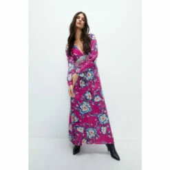 Warehouse Kara Rose Satin Diamante Fringe Maxi Dress For Female -Warehouse Sales Store unnamed file 1939