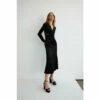 Warehouse Velvet Lace Mix Plunge V Neck Midi Dress For Female