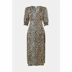 Warehouse Petite Midi Dress In Animal For Female -Warehouse Sales Store unnamed file 1960