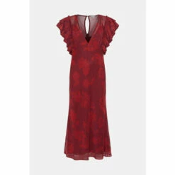 Warehouse Ruffle Maxi Dress In Floral For Female -Warehouse Sales Store unnamed file 1976