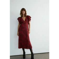 Warehouse Ruffle Maxi Dress In Floral For Female -Warehouse Sales Store unnamed file 1977
