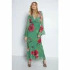 Warehouse Floral Printed V Neck Fluted Sleeve Maxi Dress For Female -Warehouse Sales Store unnamed file 202