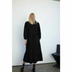 Warehouse Cord Button Front Tiered Midi Dress For Female -Warehouse Sales Store unnamed file 2036