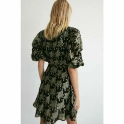 Warehouse Sparkle Ruched Sleeve Mini Dress For Female -Warehouse Sales Store unnamed file 2042