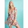 Warehouse Puff Sleeve Mini Dress In Floral For Female