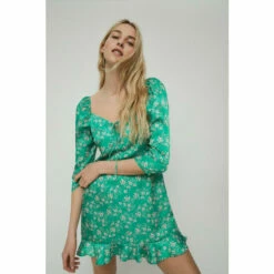 Warehouse Puff Sleeve Mini Dress In Floral For Female -Warehouse Sales Store unnamed file 2051
