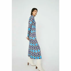 Warehouse Printed Soft Jersey Roll Neck Dress For Female -Warehouse Sales Store unnamed file 2056