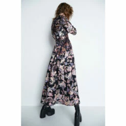 Warehouse Floral Velvet Devore Plunge Maxi Dress For Female -Warehouse Sales Store unnamed file 2064