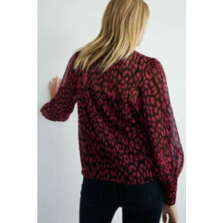 Warehouse Recycled Polyester Animal High Neck Blouse For Female -Warehouse Sales Store unnamed file 2098
