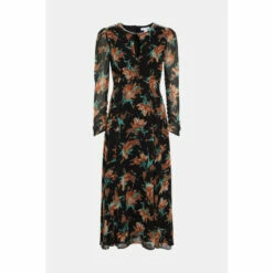 Warehouse Petite Diamante Floral Chiffon Maxi Dress For Female -Warehouse Sales Store unnamed file 2117