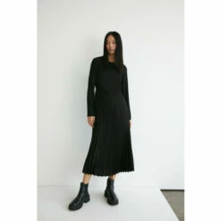Warehouse Long Sleeve Pleated Midi Dress For Female -Warehouse Sales Store unnamed file 2143