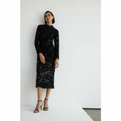 Warehouse Hand Embellished Open Back Maxi Dress For Female -Warehouse Sales Store unnamed file 2154