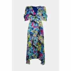 Warehouse Floral Print Pleated Midi Dress For Female -Warehouse Sales Store unnamed file 2159