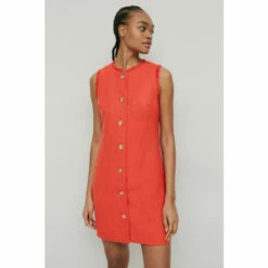 Warehouse Tweed Button Through Mini Shift Dress For Female -Warehouse Sales Store unnamed file 2177