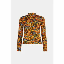 Warehouse Printed Funnel Neck Top For Female -Warehouse Sales Store unnamed file 2190
