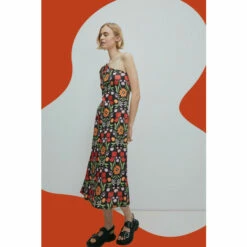 Warehouse WH X Rose England One Shoulder Floral Dress For Female