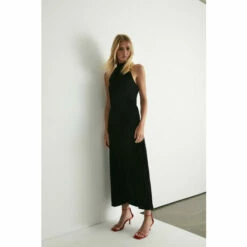 Warehouse Petite Satin Halter Neck Backless Slip Dress For Female -Warehouse Sales Store unnamed file 223