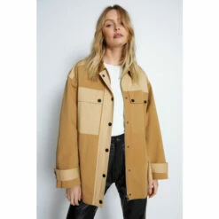 Warehouse Cotton Colour Block Utility Jacket For Female -Warehouse Sales Store unnamed file 2268