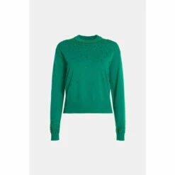 Warehouse Hotfix Neck Embellished Knit Jumper For Female -Warehouse Sales Store unnamed file 2281