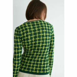 Warehouse Check Jacquard Crew Neck Top For Female -Warehouse Sales Store unnamed file 2287