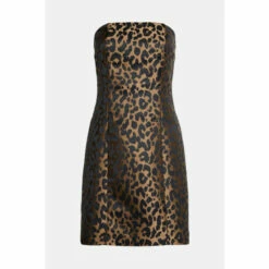 Warehouse Jacquard Animal Print Mini Dress For Female -Warehouse Sales Store unnamed file 2294