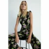 Warehouse Petite Floral Tie Waist Jumpsuit For Female