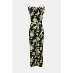 Warehouse Petite Floral Tie Waist Jumpsuit For Female -Warehouse Sales Store unnamed file 2305