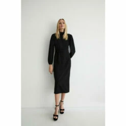 Warehouse Crystal Trim Belted Midi Dress For Female -Warehouse Sales Store unnamed file 2322