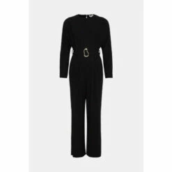 Warehouse Relaxed Sleeve Belted Jumpsuit For Female -Warehouse Sales Store unnamed file 2327