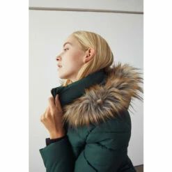 Warehouse Zip Front Fur Hooded Midi Padded Coat For Female -Warehouse Sales Store unnamed file 233