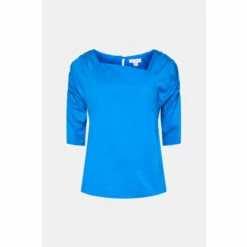 Warehouse Asymmetric Neck Puff Sleeve Top For Female -Warehouse Sales Store unnamed file 2332