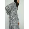 Warehouse Animal Print Midi Shirt Dress For Female