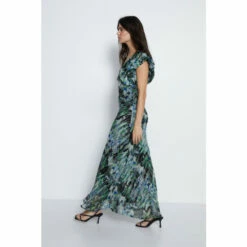 Warehouse Floral Printed Metallic Midi Dress For Female -Warehouse Sales Store unnamed file 2394