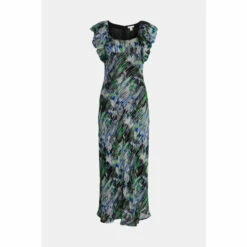 Warehouse Floral Printed Metallic Midi Dress For Female -Warehouse Sales Store unnamed file 2395