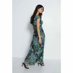 Warehouse Floral Printed Metallic Midi Dress For Female -Warehouse Sales Store unnamed file 2396