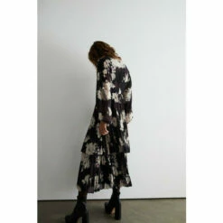 Warehouse Floral Pleated Double Tiered Midi Dress For Female -Warehouse Sales Store unnamed file 2418