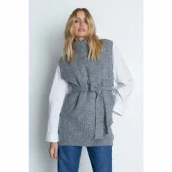 Warehouse Wool Blend Tie Waist Knit Tank For Female -Warehouse Sales Store unnamed file 2432