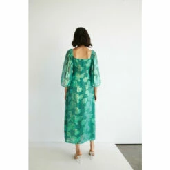 Warehouse Sparkle Jacquard Twist Neck Midi Dress For Female -Warehouse Sales Store unnamed file 2435