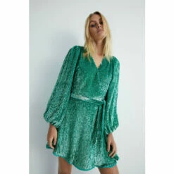 Warehouse Belted Sequin Mini Dress For Female -Warehouse Sales Store unnamed file 2455